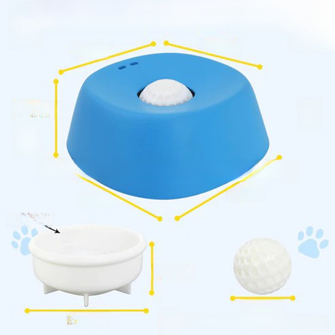 Spherical Pet Licking Slow Feeder Bowl